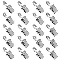 Curtain Clips with Hooks 40Pcs Heavy Duty Stainless Steel for Drapes Shower and Window Curtains