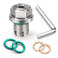 M14.1-1.5 X 15mm Oversize Piggyback Oil Drain Plug, Stainless Steel Self Tapping Oil Pan Thread Repair Kit
