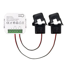 Tuya  WiFi  Meter Bidirection with Current Transformer App Monitor Power 80A Support Alarm 2 Channels - 2CT