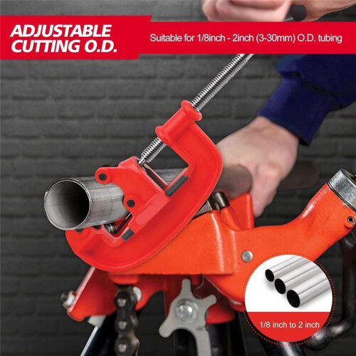 1/8-2inch Pipe Cutter Tool with Extra Blade - Professional Tubing Cutter Tool - SharpRigid Pipe Cutter for Galvanized, 2