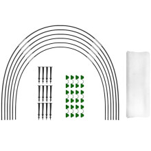 Cerceaux de Jardin pour Filet, Cerceaux de Protection des Cultures de Jardin Vert, Cloches pour la Culture de LéGumes, Tunnel de Culture Antirouille