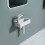 White Ceramic Wall Hung Cloakroom Basin Compact Left Hand 2