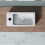 White Ceramic Wall Hung Cloakroom Basin Compact Left Hand 4