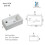 White Ceramic Wall Hung Cloakroom Basin Compact Left Hand 7