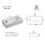 White Ceramic Wall Hung Cloakroom Basin Compact Left Hand 8