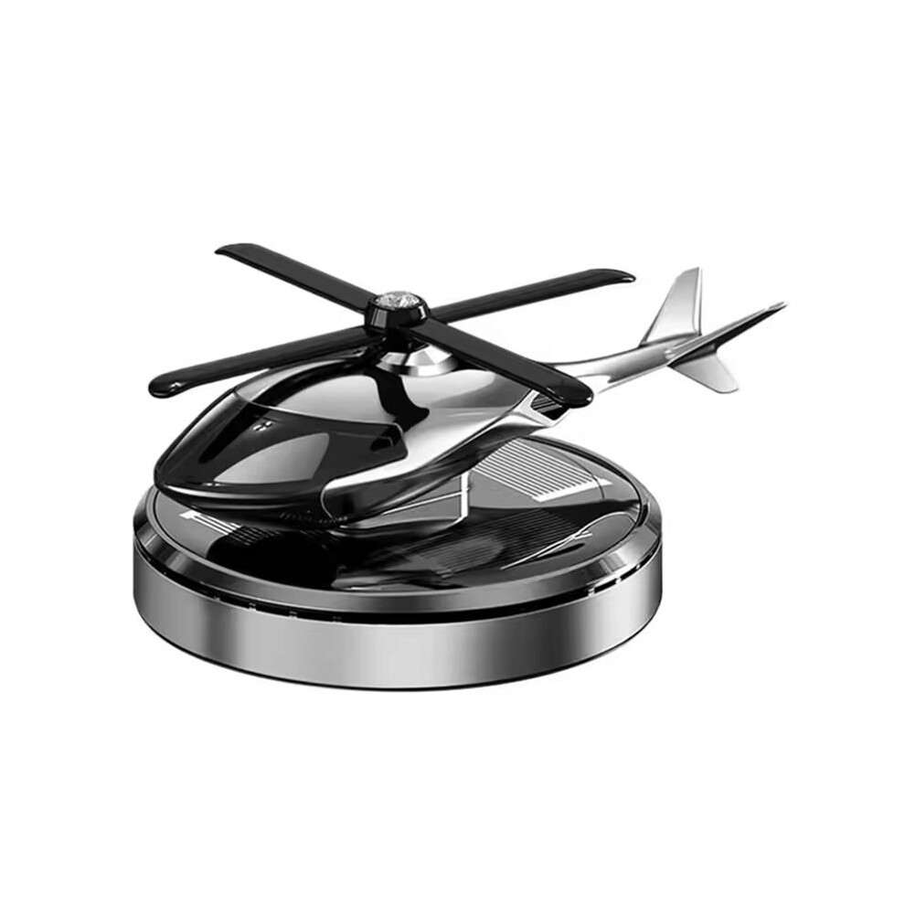 Car Air Freshener Solar Helicopter Decoration Alloy Propeller Rotating Auto Flavoring Perfume Diffuser 6033968128114