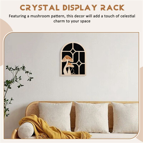 Arched Crystal Shelf Mushroom Arched Display Shelf Wall Shelf Wall Decoration 1