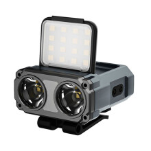 Bärbar Pannlampa Type-C Uppladdningsbar Strålkastare Portabel Roterande Lampa LED-Ficklampa Fiske Fram Cykellampa