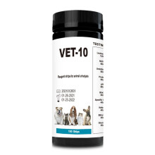 Pet Urine Testing Strips, 100 Urinalysis Parameter Tests for Dogs,Cats,Vets, Accurate Testing for Veterinarians