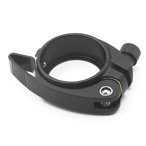 2Pcs Folding Bicycle  Pipe Clamp with Quick Release Lever  Behalf is Suitable Sp8 Pipe Clamp with 38mm, Black 2