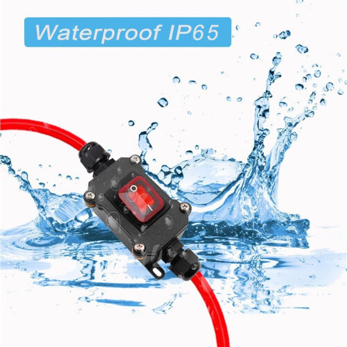DC12V Inline Wire  DC12-24V DPST Dual Side Wiring  25A IP65 with /Off Quick Connect/Disconnect 2