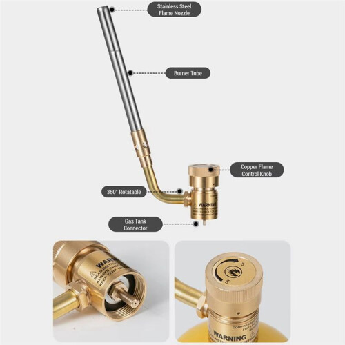 Propane Torch , High-Intensity Trigger Start Gas Torch for Soldering, Brazing, Welding - Efficient and Versatile 2