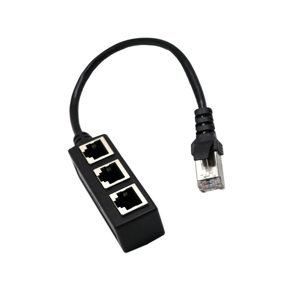Rj45 Ethernet Splitter Cable 1 Male To 3 Female Lan Ethernet Splitter Adapter For Cat5 Cat5e Cat6 Cat7 Gold 4711371786948