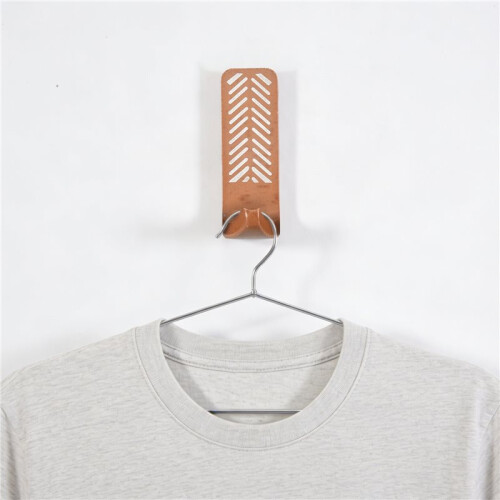 3 Pack Non-Destructive Wood Wall Hooks - Adhesive Wall Hooks - Boho Decorative Wall Hooks 2