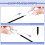 1 Set of  Tips, Striking 2 Stylus Soft Tips/Tips Black Includes: 20 Tips 4 Accessories 5