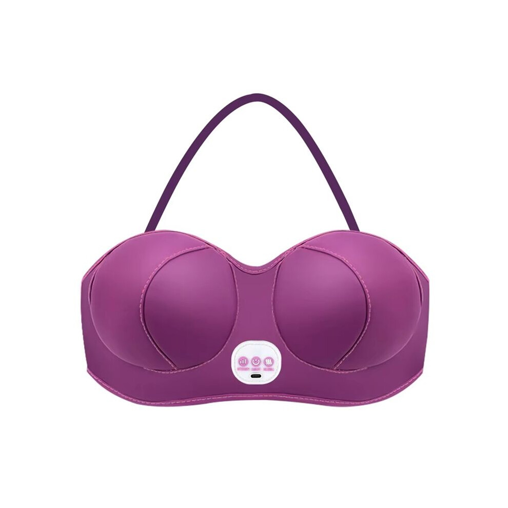 Tlily Breast Enlarging Massager Vibration Hot Compress Rechargeable Electric Breast Augmentation Massage Bra Unclogs Meridians