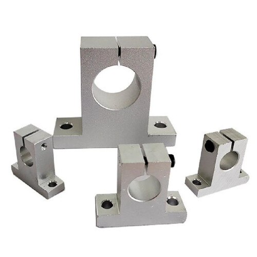 2 Pcs Linear Motion Rail Clamping Rod Rail Guide Support Shaft Bracket Coupling Mount SK16 16mm 2