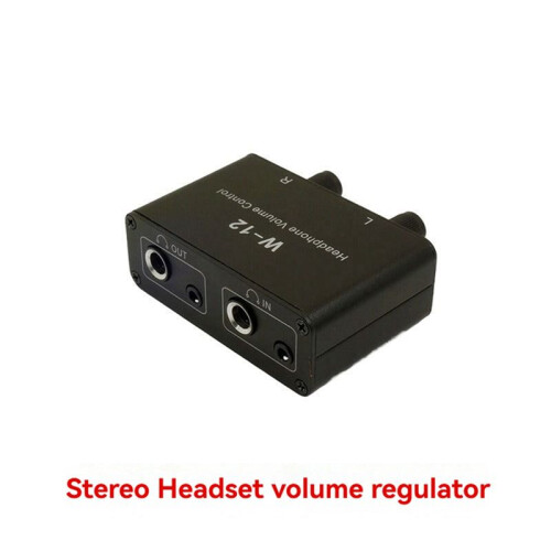 Sound Controller Headphone Volume Control 3.5mm + 6.35mm Stereo Volume Controller Adjustment for Left and Right Channels 1