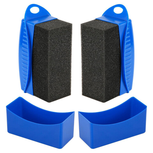 Tire Shine Applicator, Dressing Applicator Pad, Curved Detail with Handle A
