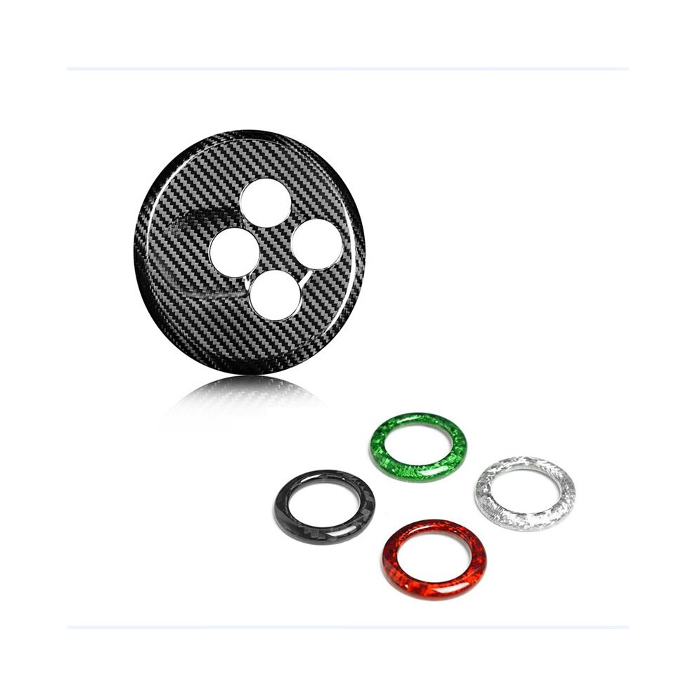 Real Hard Carbon Fiber Car Gear Shift Button Frame Sticker For Abarth 595 695 2012-2023 6034079296068