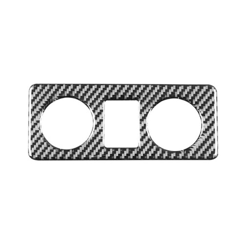 For  Silverado 2007-2013 Carbon Fiber Car Headlight  Control Button Frame Trim Interior Accessories