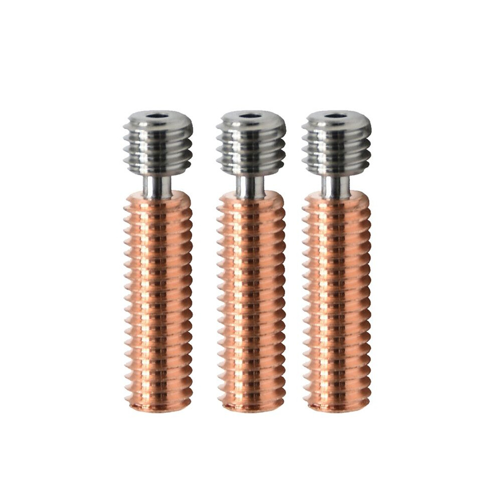 3Pcs 3D Printer Bi-Metal Throat Pipe Titanium Alloy Copper Nozzle Throat Pipe 1.75Mm For Ender3/3S/3V2 Cr10/V2/V3 4713782971272