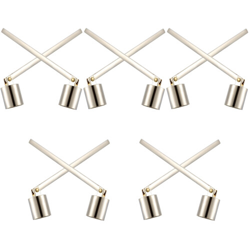 10Pièces Arrête Acier Argent Manche Long Usage 2
