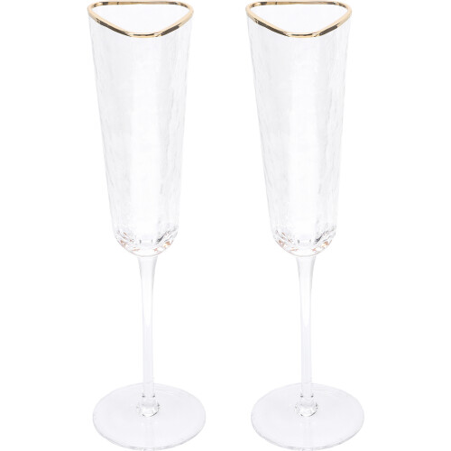 6Pièces Verres À Flûtes Cristal Transparentes Pour