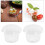 2Pièces Coupelles Condiment Jetables PP Blancs Pour Usage 8