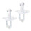 4Pièces Jouets Dentition Bébé Sucettes Silicone Transparent Sécurisé 1
