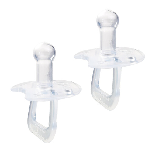 4Pièces Jouets Dentition Bébé Sucettes Silicone Transparent Sécurisé