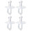 4Pièces Jouets Dentition Bébé Sucettes Silicone Transparent Sécurisé 6