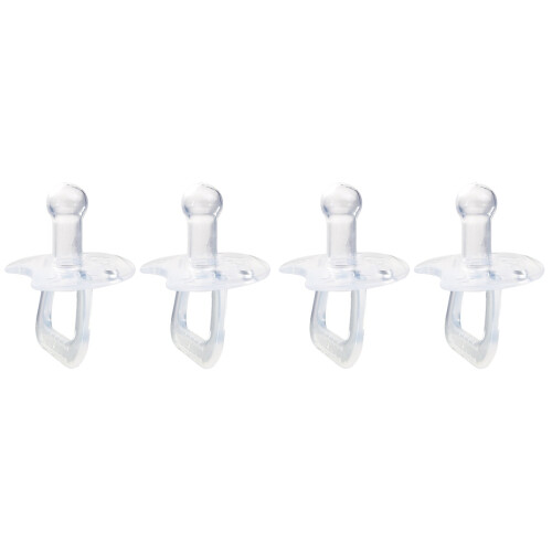 4Pièces Jouets Dentition Bébé Sucettes Silicone Transparent Sécurisé 2