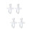 4Pièces Jouets Dentition Bébé Sucettes Silicone Transparent Sécurisé 8