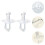 4Pièces Jouets Dentition Bébé Sucettes Silicone Transparent Sécurisé 10