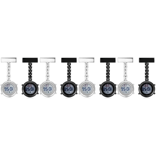 8St Multi-Functionele Verpleegsters Clip-on Horloges Praktisch 2