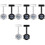 8St Multi-Functionele Verpleegsters Clip-on Horloges Praktisch 2