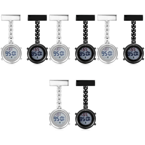 8St Multi-Functionele Verpleegsters Clip-on Horloges Praktisch 1