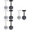 8St Multi-Functionele Verpleegsters Clip-on Horloges Praktisch 6