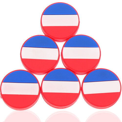 12Pièces Absorbeurs Choc Tennis Raquette Silicone Design Drapeaux