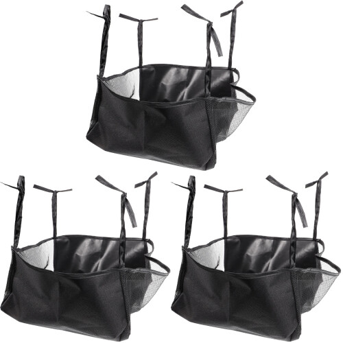 3Pièces Pour Déambulateur Noir Grand Volume Résistant 2