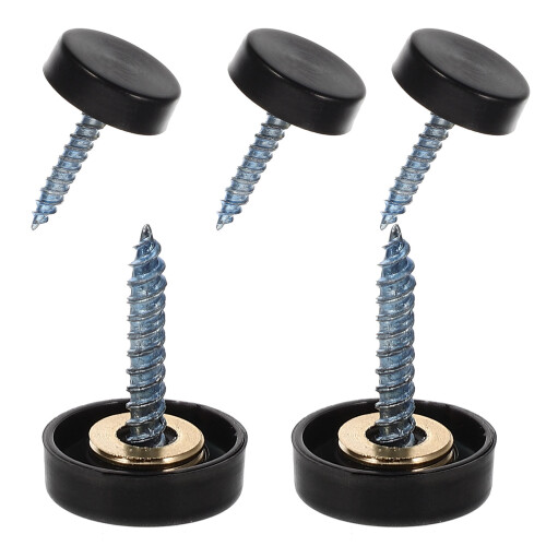 15Sets Black Self-Tapping Screw Nails with Caps for Advertising Boards