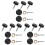 15Sets Black Self-Tapping Screw Nails with Caps for Advertising Boards 2