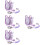 4Ensembles Laisse Violet Réglable Harnais Poignet Bébé 4