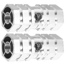 2Pcs Silver Aluminum Stunt Pegs Bike Footpegs for Cycling