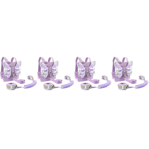 4Ensembles Laisse Violet Réglable Harnais Poignet Bébé 1