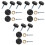 15Sets Black Self-Tapping Screw Nails with Caps for Advertising Boards 3