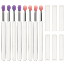 30Pcs Lightweight Silicone Lip and Eyeshadow Brush Set with Caps
