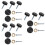 15Sets Black Self-Tapping Screw Nails with Caps for Advertising Boards 7