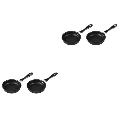 4Pcs Iron Non-Stick Mini Omelette Pans Black Cooking Utensils 2